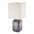 Homeroots 24.75 x 11 x 11 in. Trend Home 1-Light Polished Nickel Table Lamp 399162